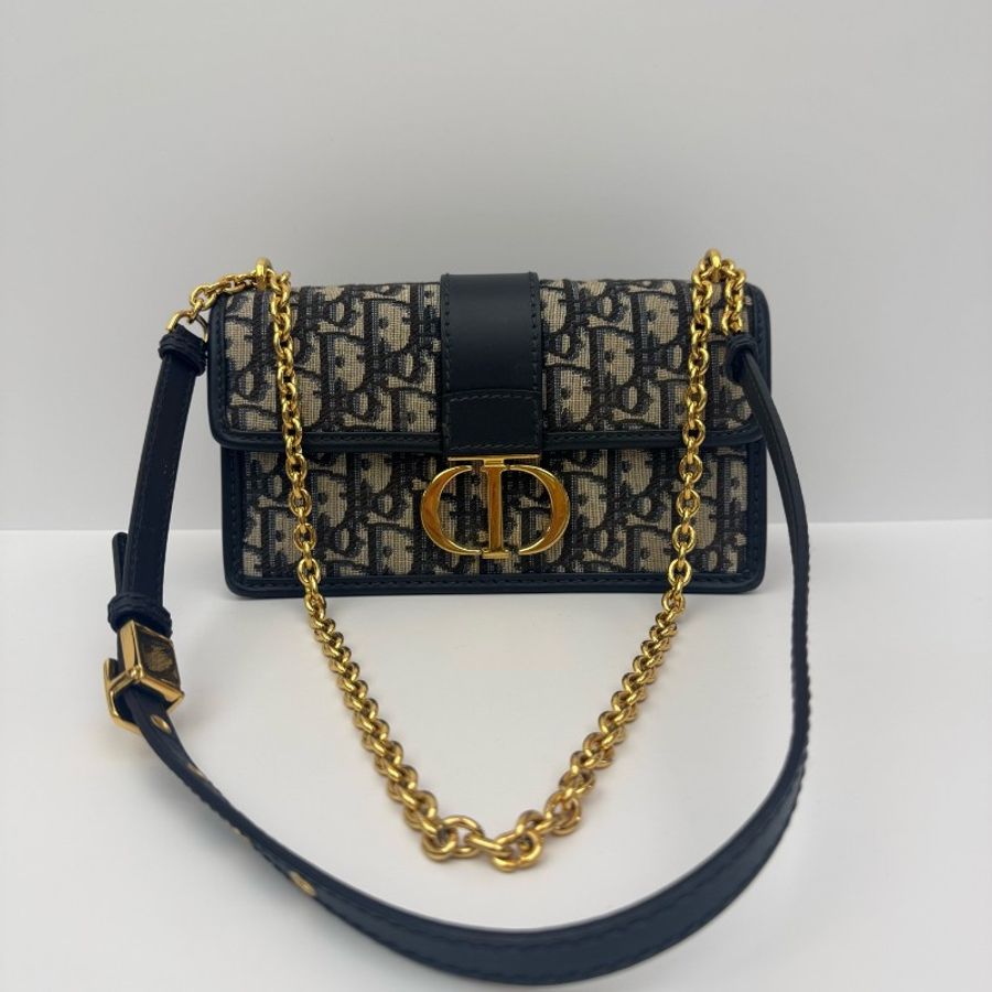 Dior 蒙田30小號 老花肩背包斜背包鏈條包-1