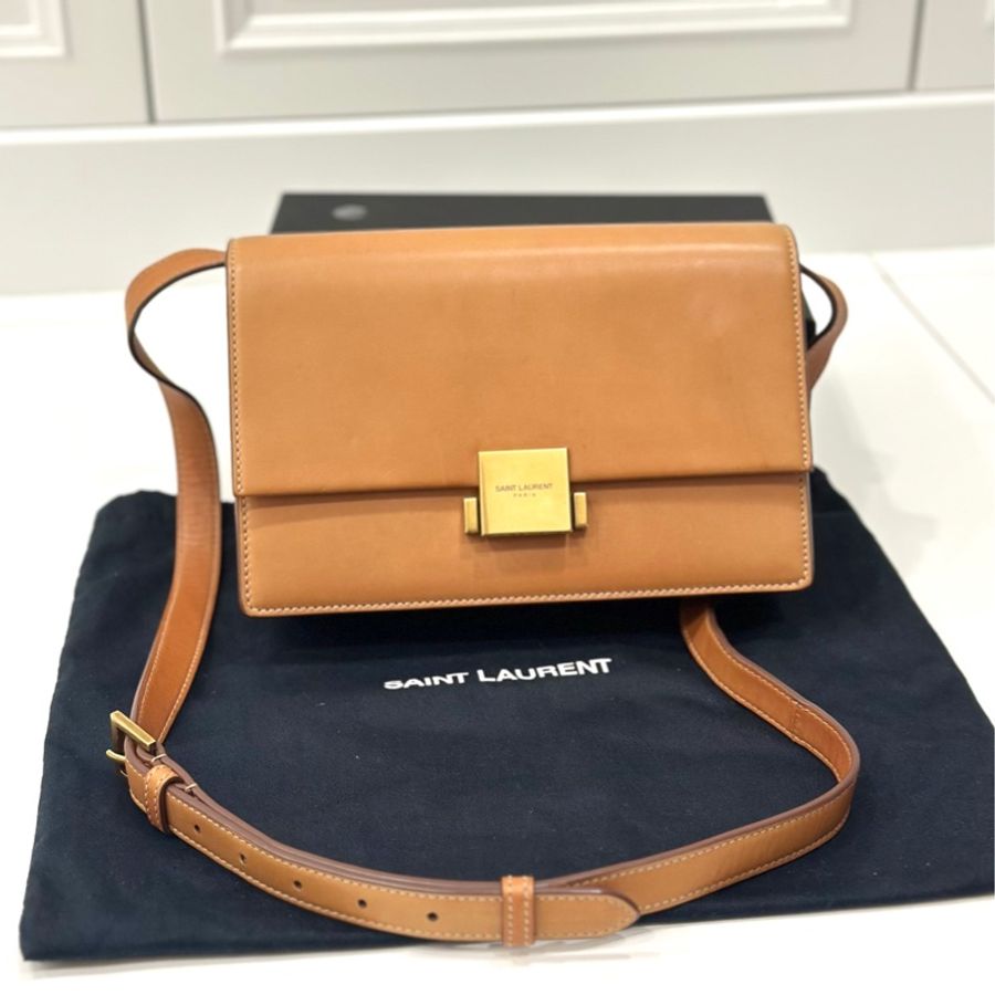 YSL 聖羅蘭 咖啡色 SAINT LAURENT  Bellechasse 大地色 麂皮 肩背包 斜背包 側背包-4