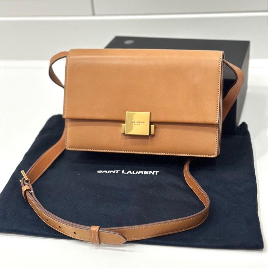 YSL 聖羅蘭 咖啡色 SAINT LAURENT  Bellechasse 大地色 麂皮 肩背包 斜背包 側背包-5