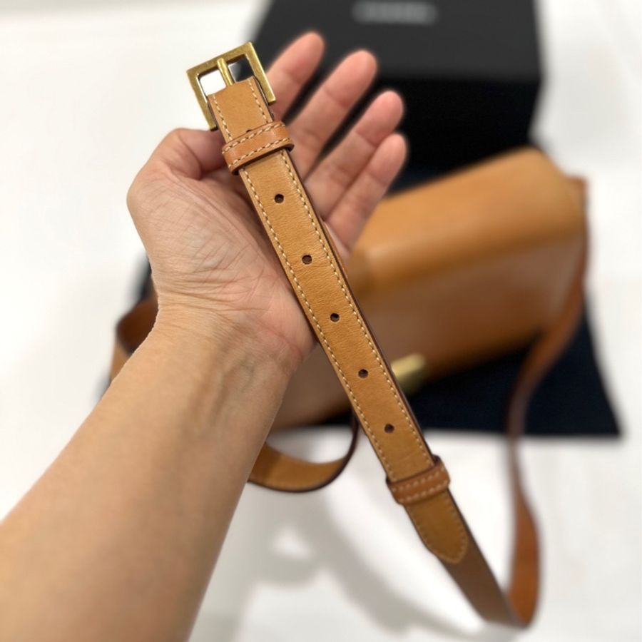 YSL 聖羅蘭 咖啡色 SAINT LAURENT  Bellechasse 大地色 麂皮 肩背包 斜背包 側背包-14
