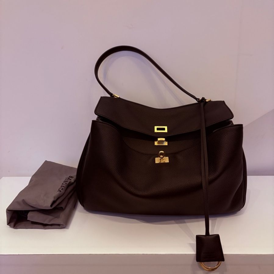 Balenciaga RODEO Handbag 中號黑金-6