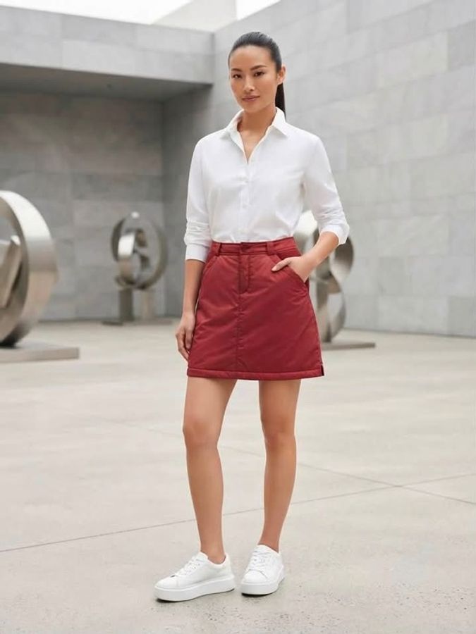 BURBERRY GOLF 衍縫防風戰馬短裙-1