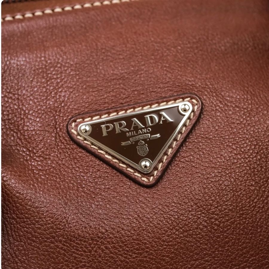 Prada Bonnie 手袋中號 medium 啡色手袋 法棍包-7
