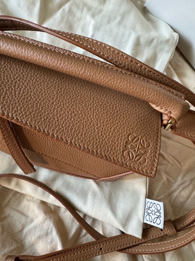Loewe mini puzzle edge toffee 太妃糖色-2