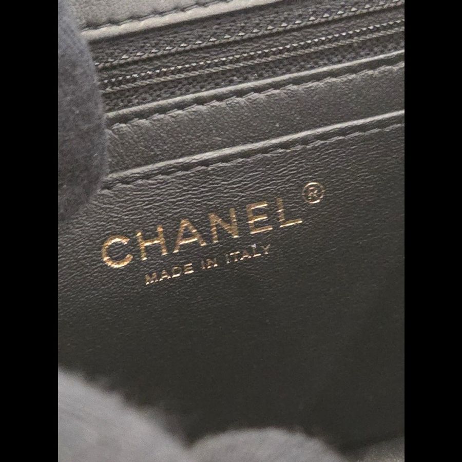Chanel 香奈兒 方胖子 芯片款 cf17 黑色 鍊條包 有購證-15