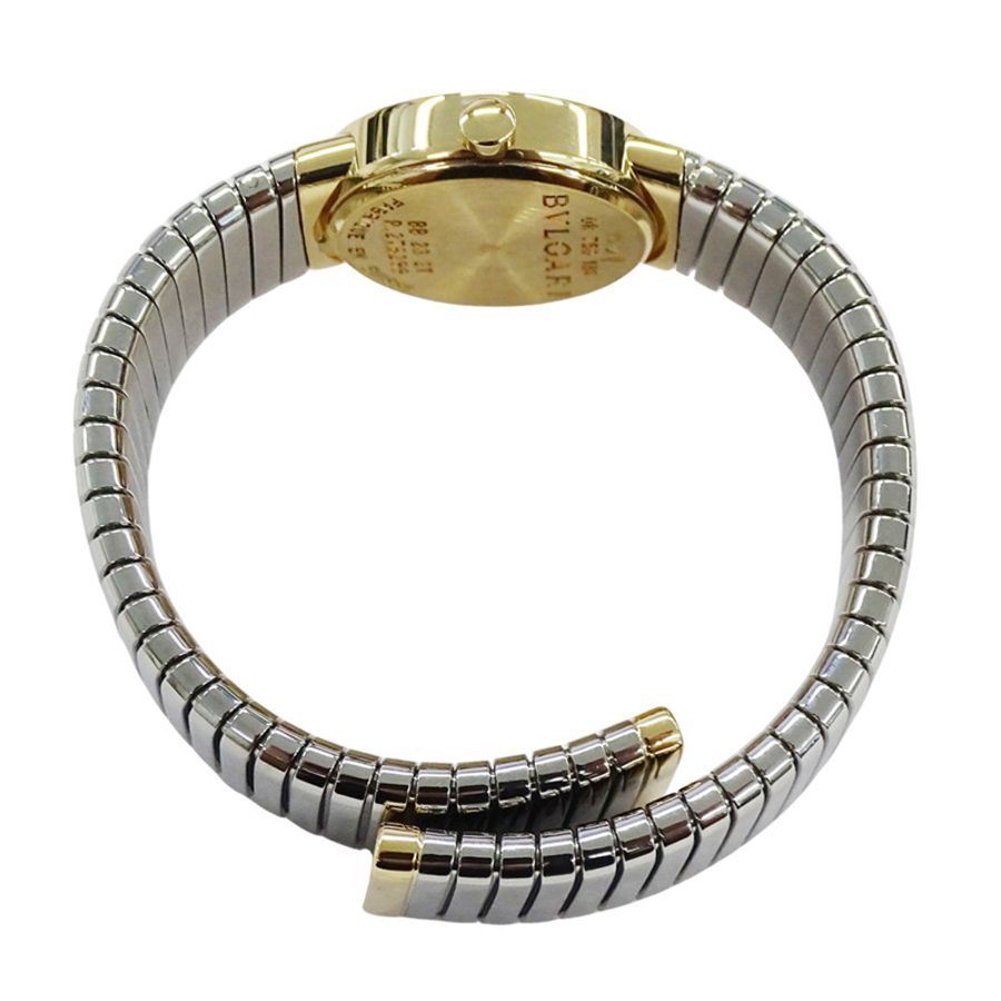 寶格麗 (Bulgari) 女士腕錶，品牌：Tubogas，12 鑽石英機芯，750 黃金 (YG) 和 18K 不銹鋼 (SS)，L 碼，手鐲式錶帶，圓形。 (BB232T)-3