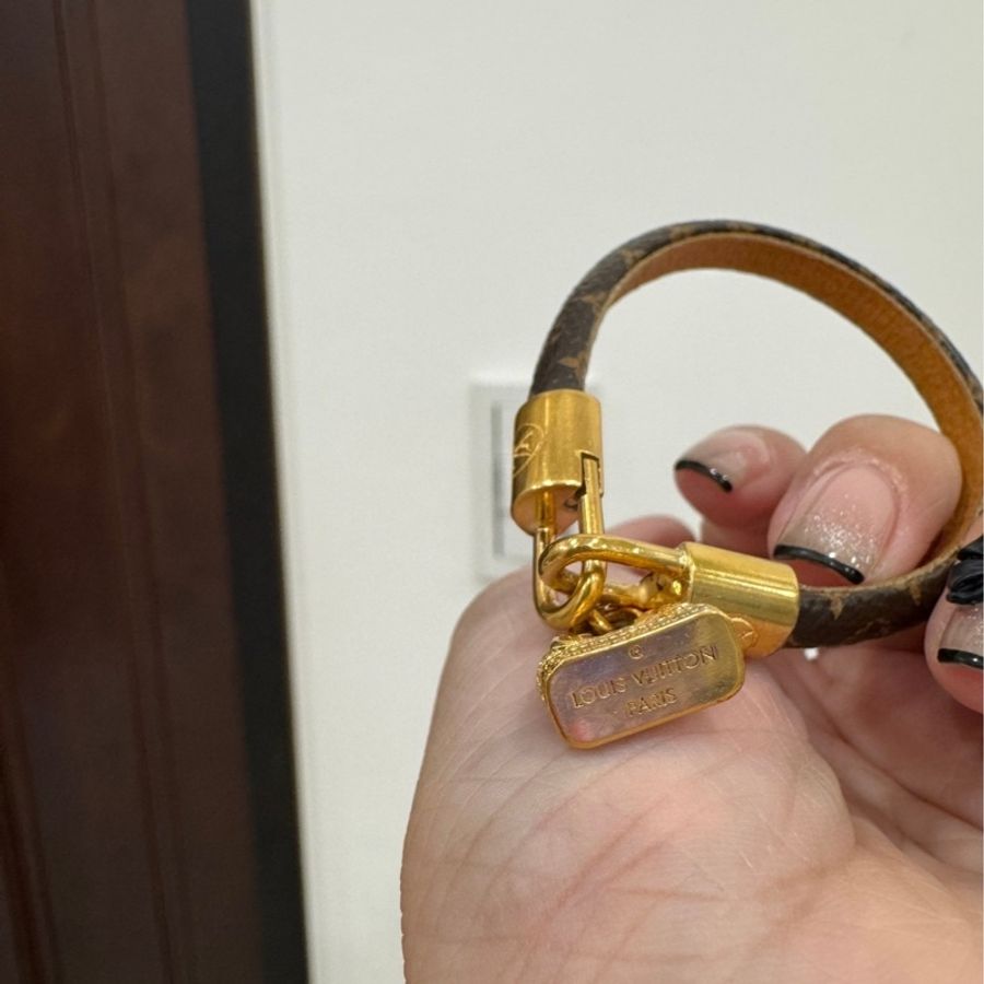 LV 路易威登 BRACELET ALMA M6220F 老花 貝殼包 皮繩 手鐲 手環 手鍊-3