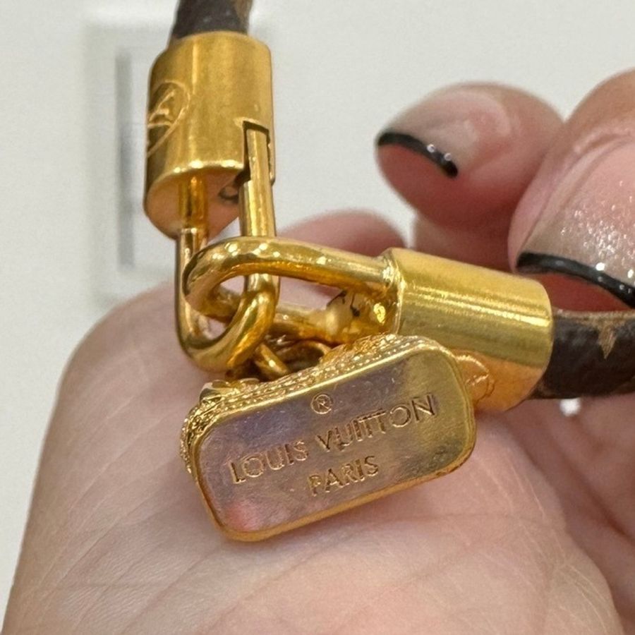 LV 路易威登 BRACELET ALMA M6220F 老花 貝殼包 皮繩 手鐲 手環 手鍊-12