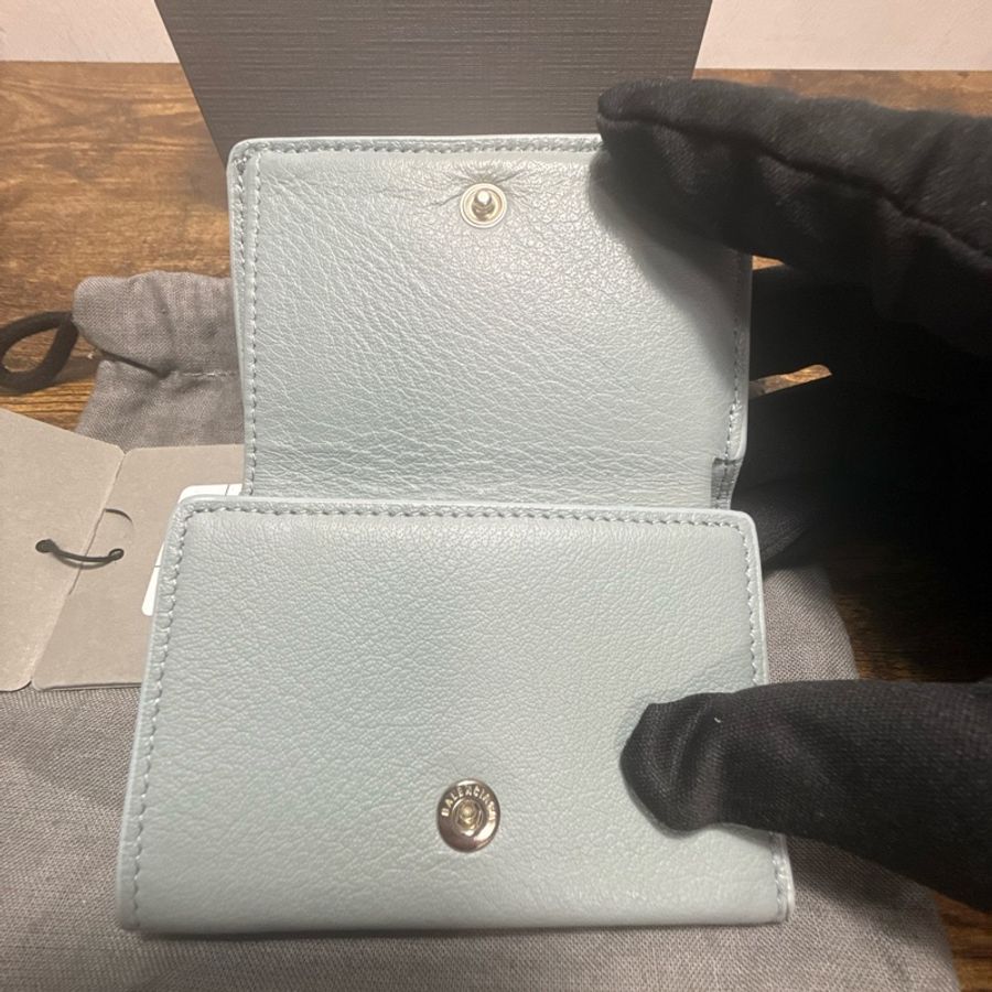 Balenciaga莫蘭迪色零錢包（帶紙鈔夾層，無卡槽）-14