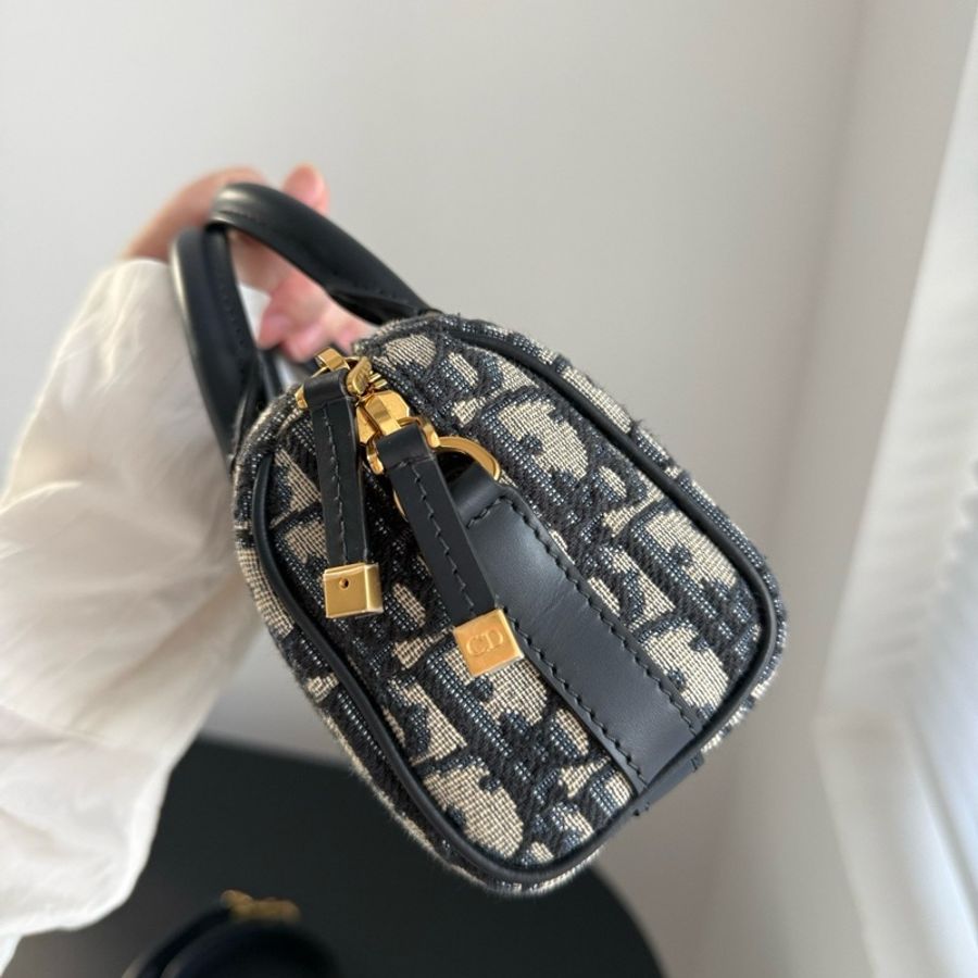 Dior迪奧 波士頓斜挎包手提包-4