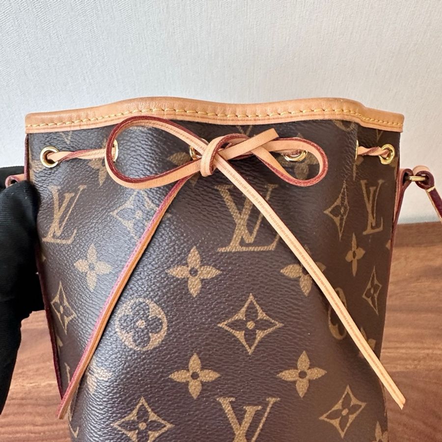 路易威登/Louis Vuitton  經典老花抽繩小水桶斜挎包 芯片款-6