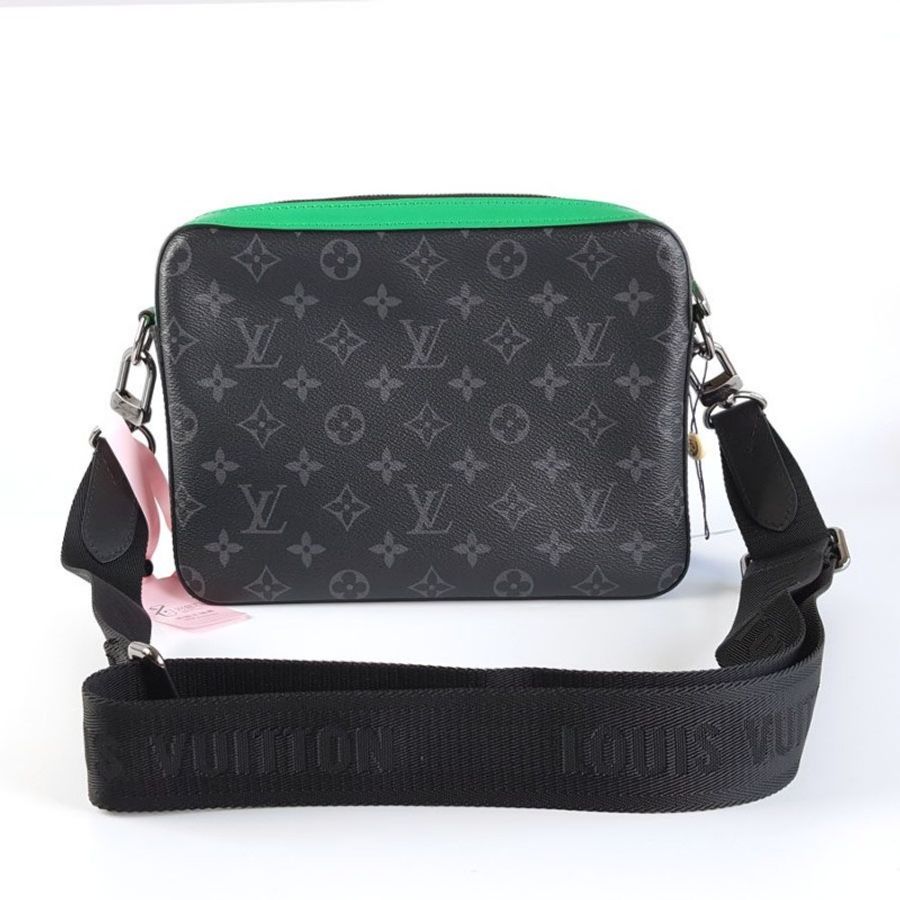 Louis Vuitton M26052黑老花拼綠色TRIO三合一郵差包單肩斜挎包-3