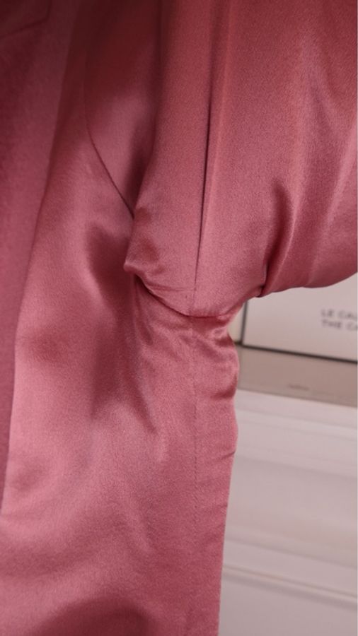 Chanel 97年粉色羊毛刺绣口袋拉链大衣外套-18