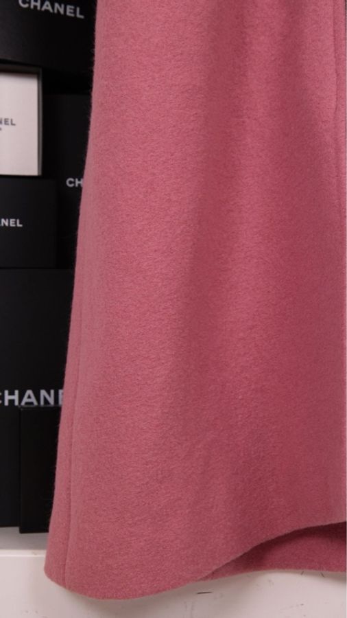 Chanel 97年粉色羊毛刺绣口袋拉链大衣外套-23