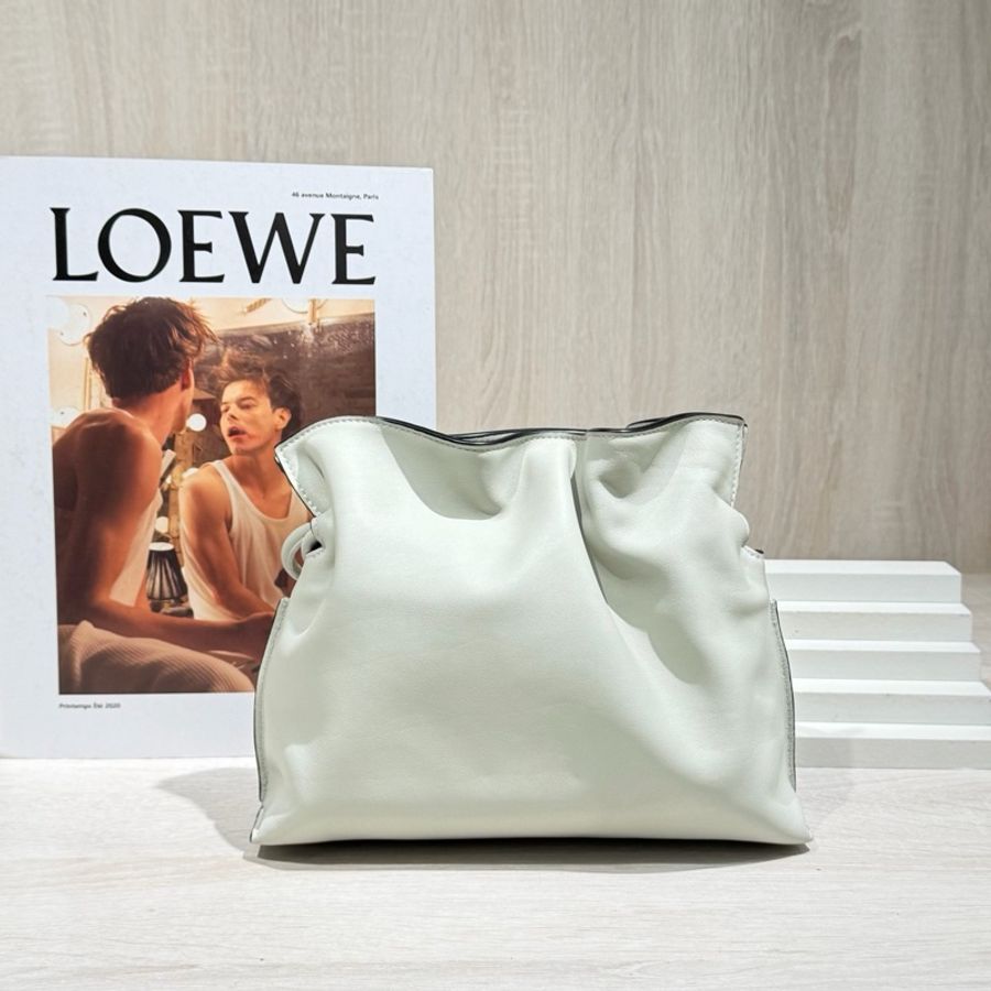 LOEWE羅意威 Flamenco mini福袋包淺綠色單肩包斜挎包-3