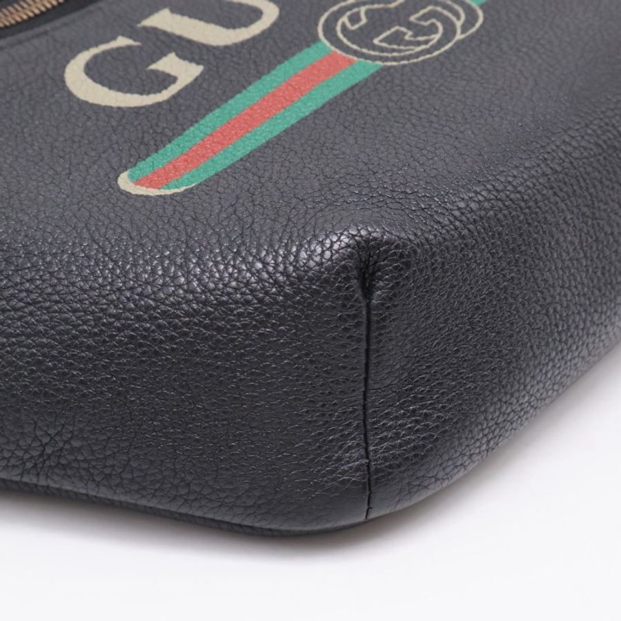 GUCCI Print復古胸包 - 大號黑-7