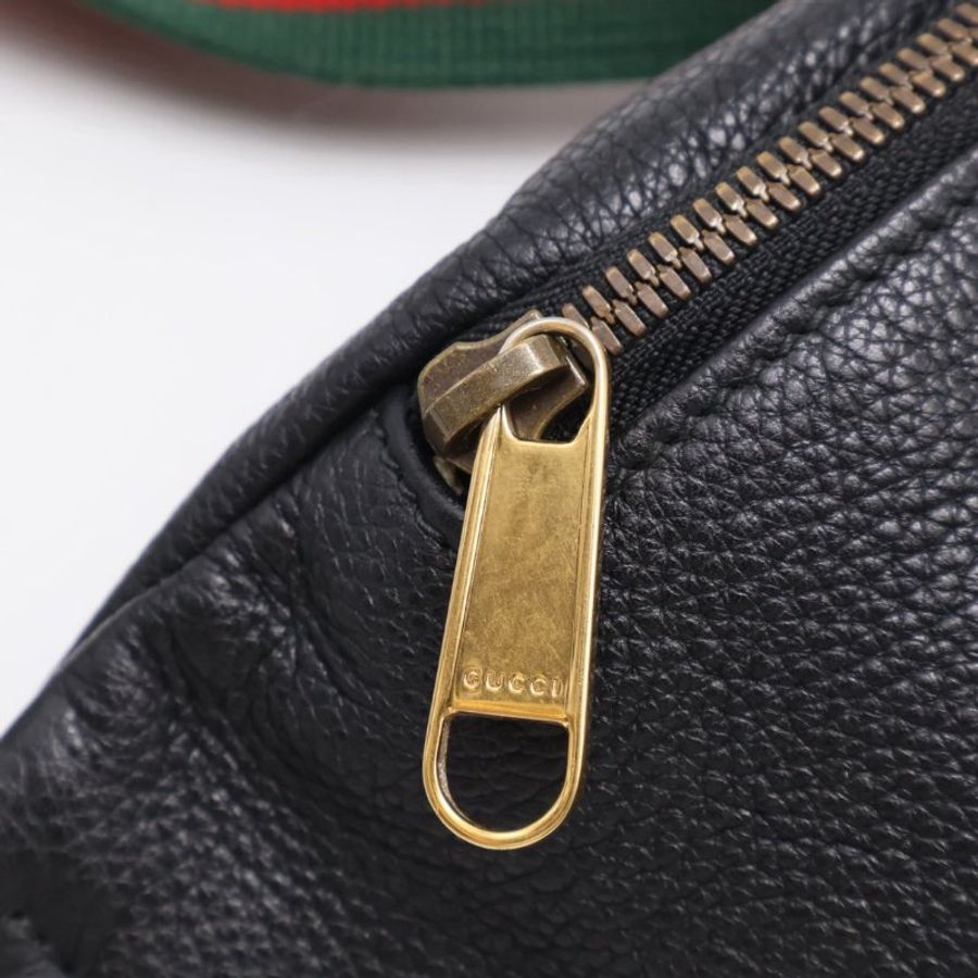 GUCCI Print復古胸包 - 大號黑-13