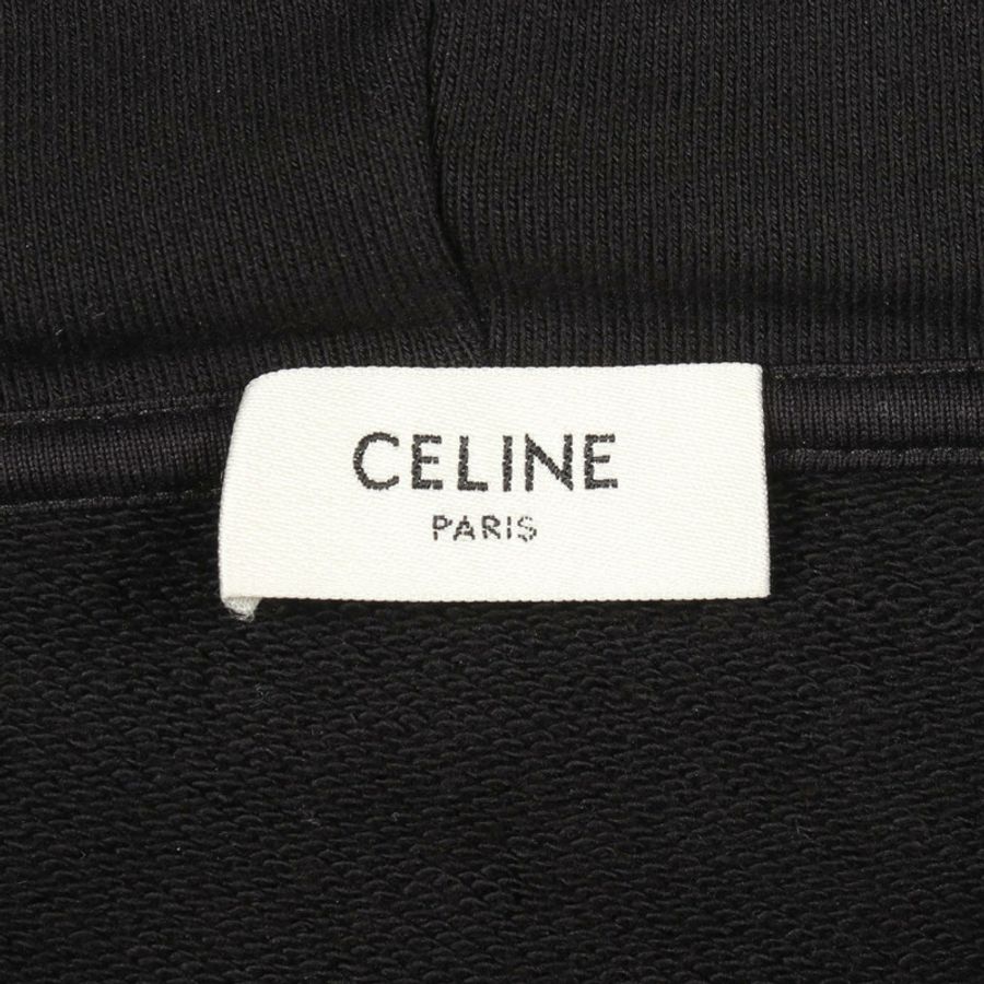 Celine Logo 連帽衫 2Y321052H 純棉 黑色 #M 二手 男款-2