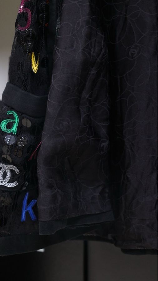 Chanel 01年彩色字母网面两口袋外套-17