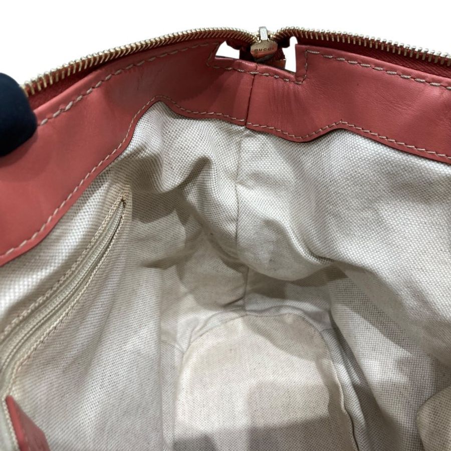 GUCCI 古馳 247902 老花兩用包 帆布 老花 棕色/粉色 金釦-11