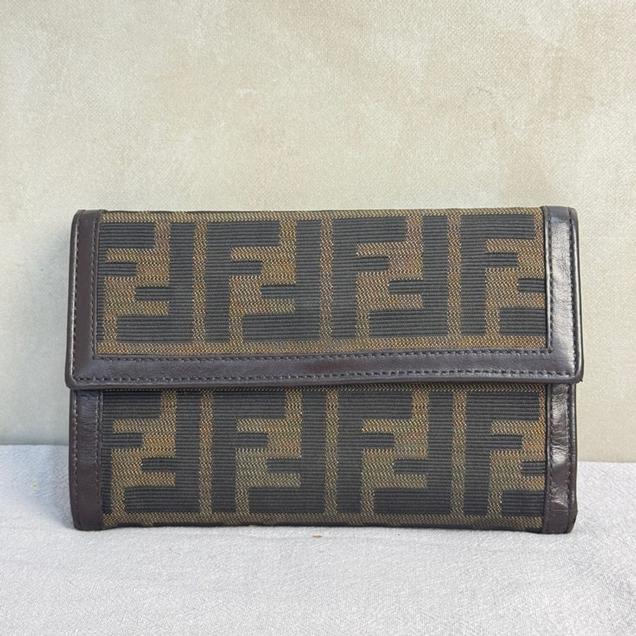 【赫蒂國際精品】 Fendi 芬迪Zucca 老花三折長夾 vintage-4