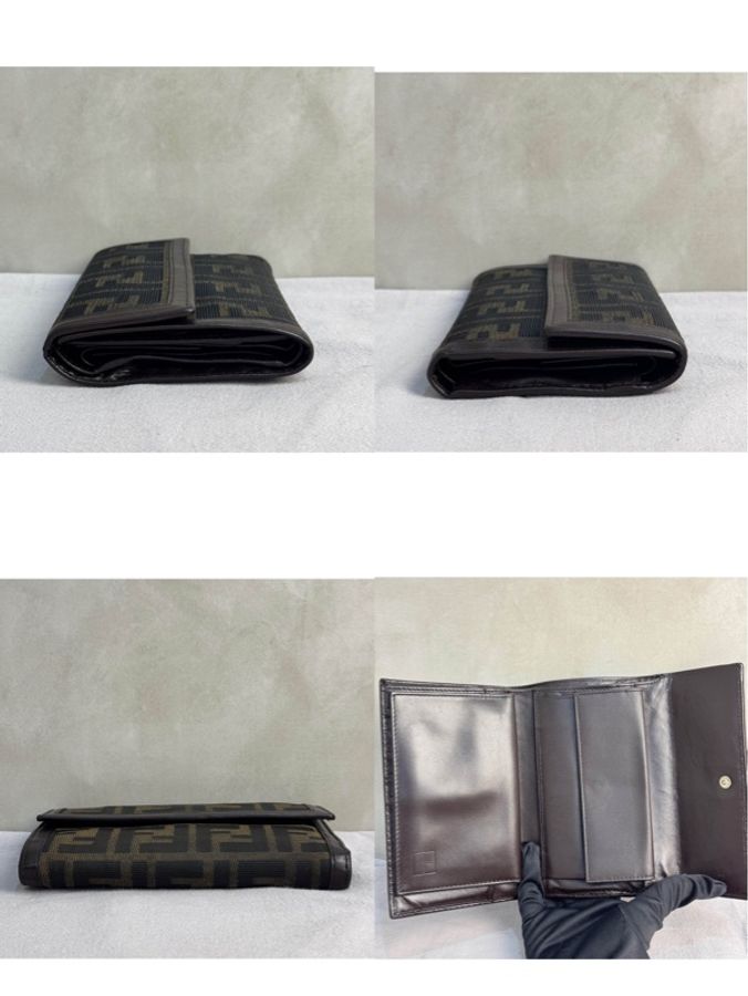 【赫蒂國際精品】 Fendi 芬迪Zucca 老花三折長夾 vintage-9