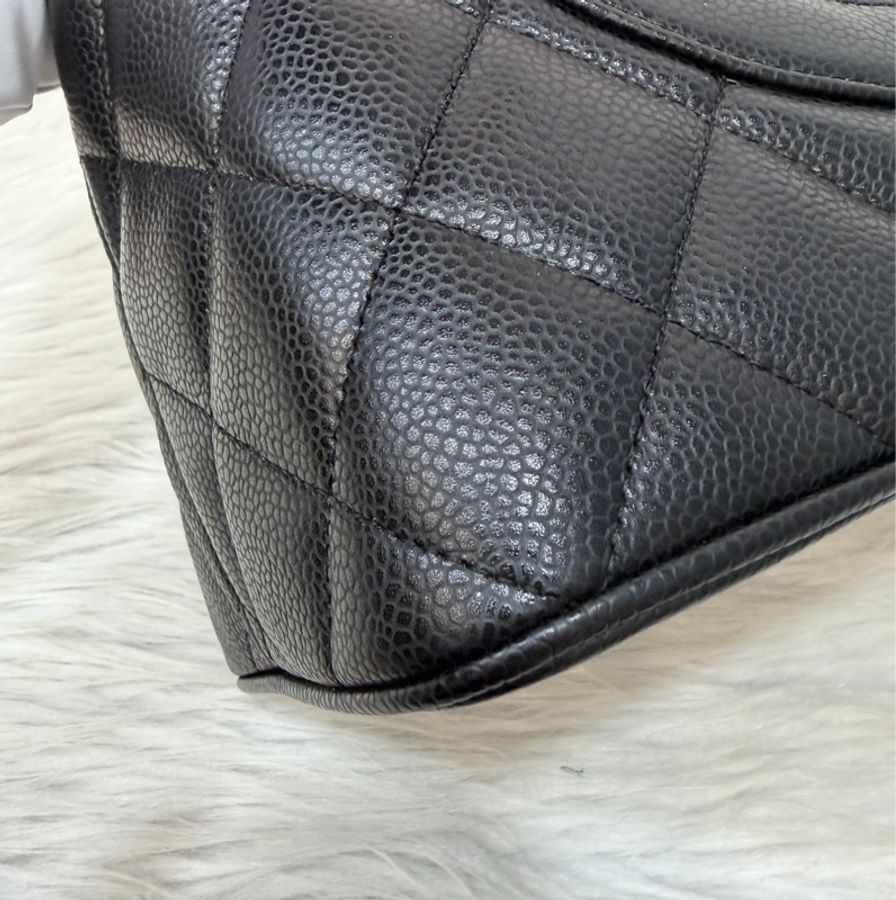 Chanel 1804 GST BOOKTOTE 黑色荔枝皮 金幣包 肩背包 手提包 托特包-5