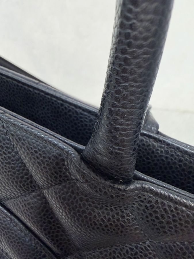 Chanel 1804 GST BOOKTOTE 黑色荔枝皮 金幣包 肩背包 手提包 托特包-22