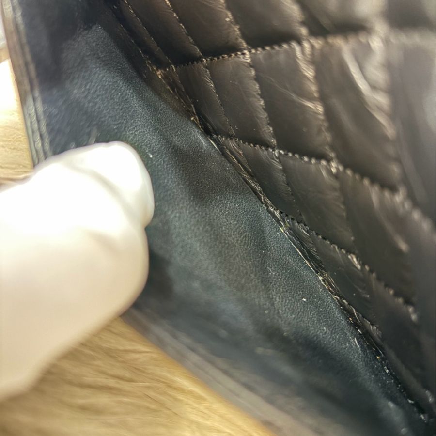 CHANEL A37587 黑色紙揉牛皮金扣 2.55 28cm 肩背包 斜背包 側背包 斜挎包-25