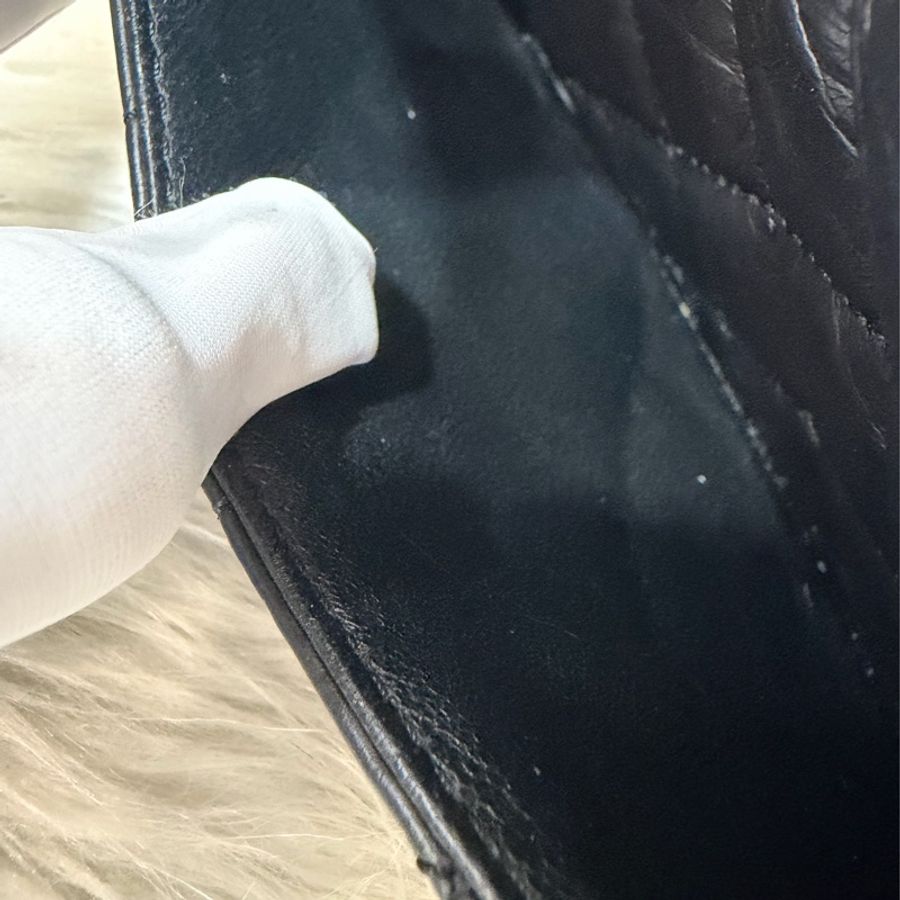 CHANEL A37587 黑色紙揉牛皮金扣 2.55 28cm 肩背包 斜背包 側背包 斜挎包-26