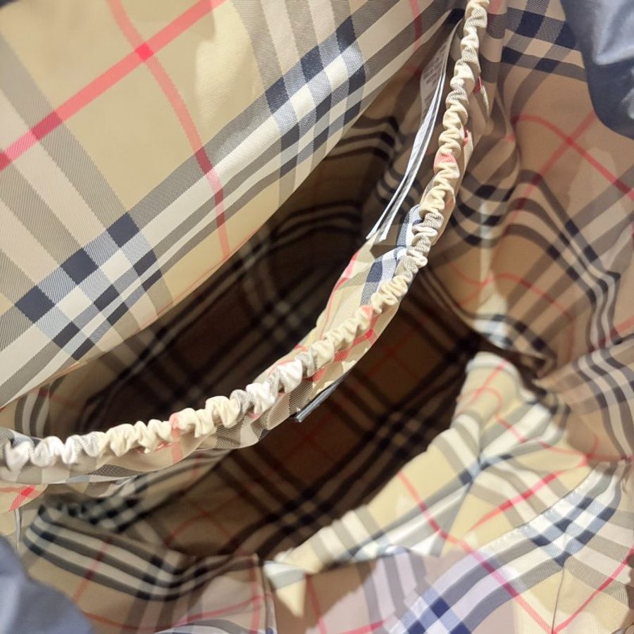 *SHIHNA名牌精品* Burberry Watson 黑色尼龍拼接皮革雙肩後背包-7