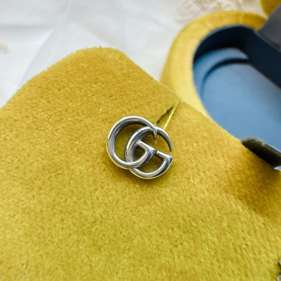 二手正品Gucci GG Marmont不對稱雛菊純銀耳環 Gucci耳環 Gucci飾品 Gucci珠寶-1