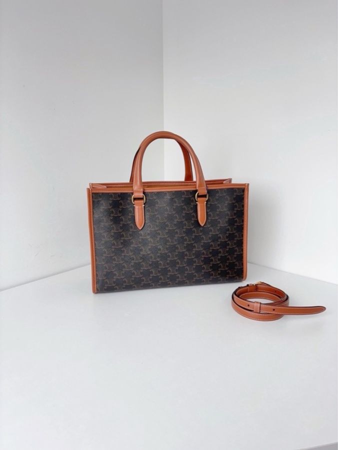 Celine🫶🏻 Cabas tote 凱旋門托特包💗 99新✨ 附件:肩帶-5
