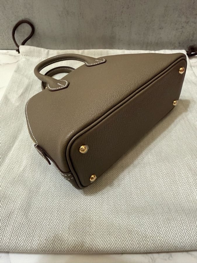 💖Hermes Mini bolide 大象灰金釦💖 G刻 全新全配 2026購證-3