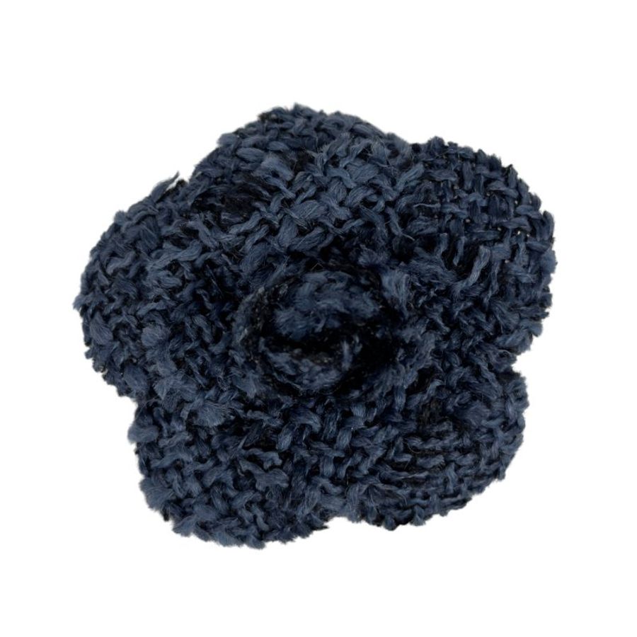CHANEL 中古 粗花呢 山茶花 胸針-0