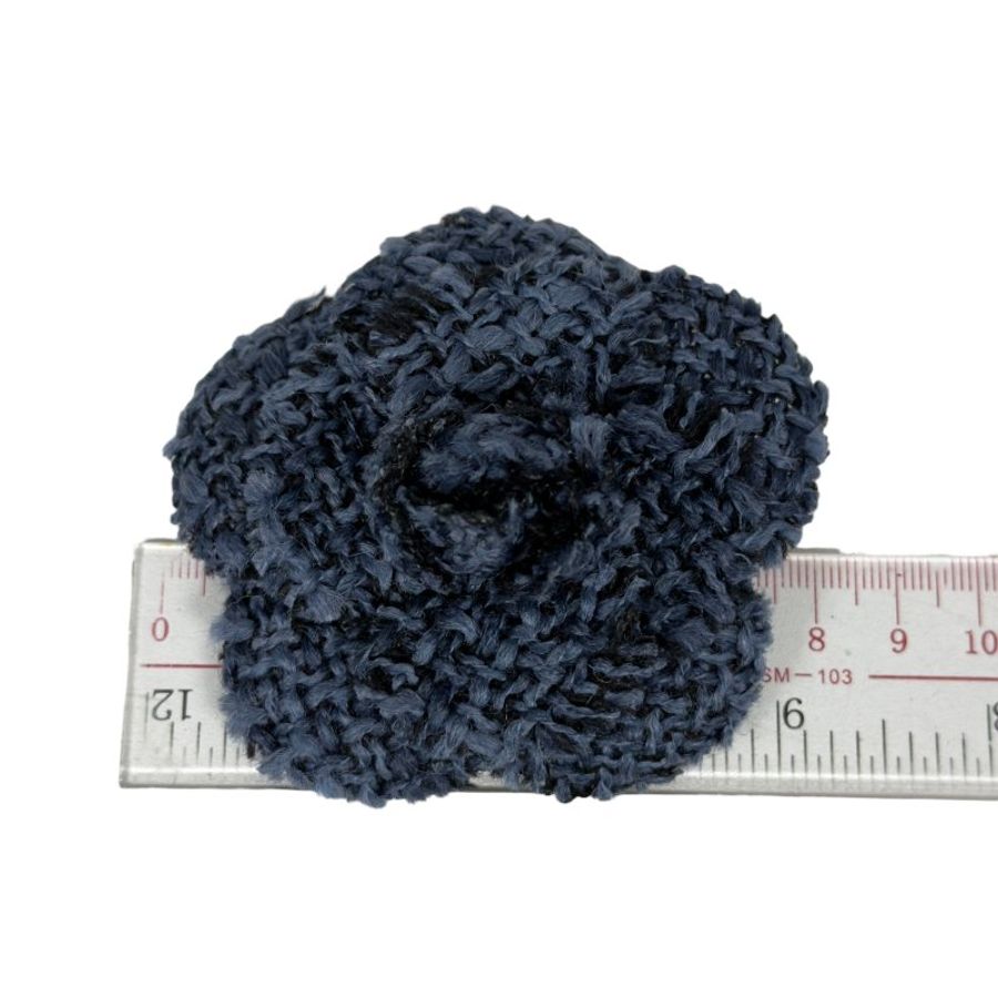CHANEL 中古 粗花呢 山茶花 胸針-9