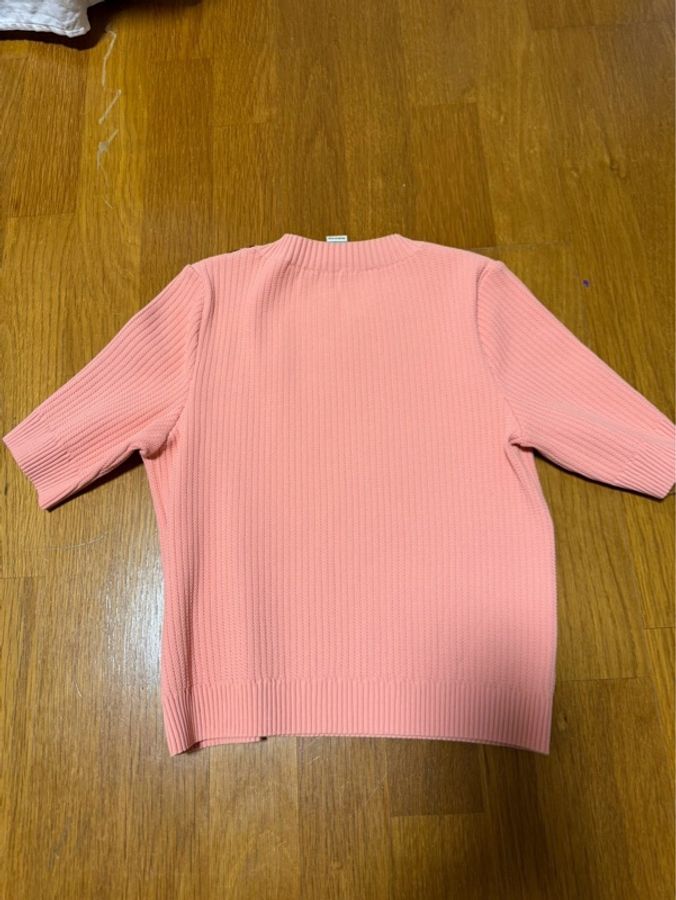 Adidas x Gucci 聯名三條紋針織短袖上衣 粉色-1