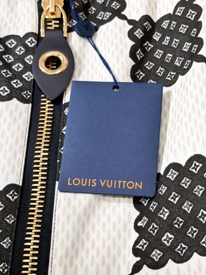 LOUIS VUITTON 23A早秋Mikio Sakabe設計師款 黑白幾何印花連身裙-5
