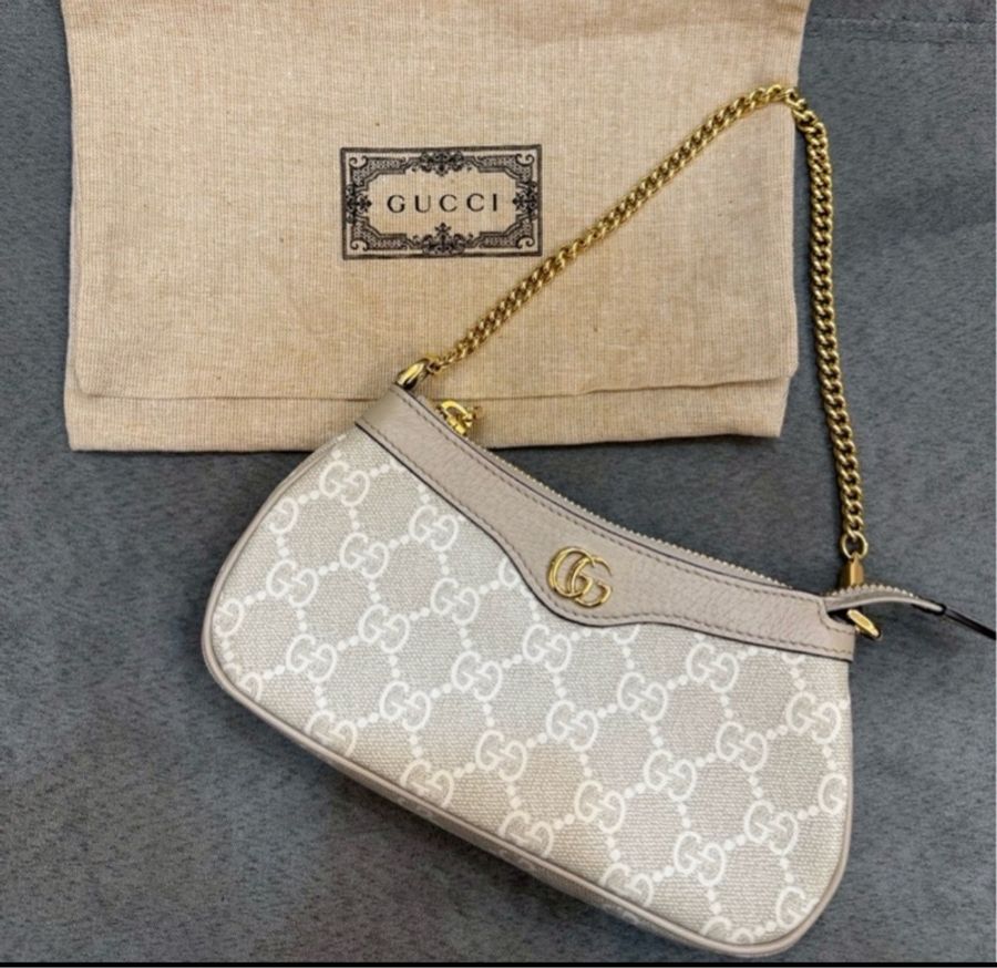 🔥全網最低價 GUCCI  OPHIDIA Mini小麻將 燕麥色-1