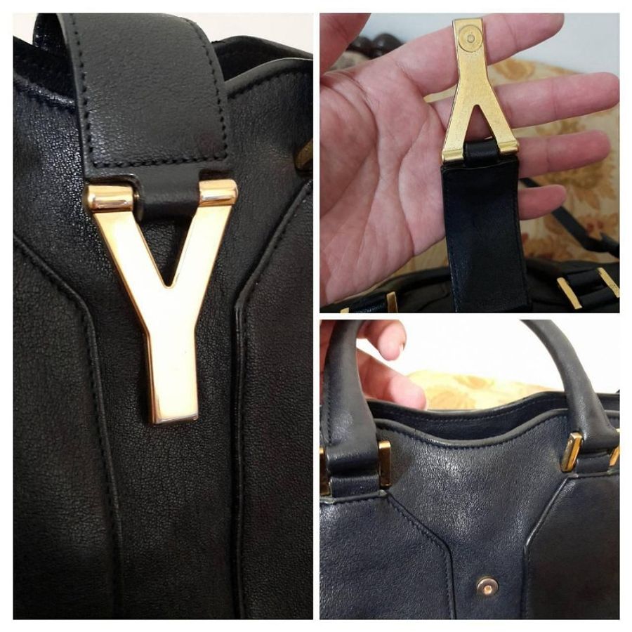 Yves Saint Laurent 正版絕版 古董包 真牛皮包身 微倉庫折舊 手提 斜背 肩背包 請看商品敘述-4
