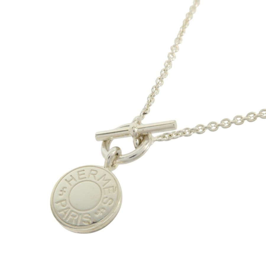 HERMES 952純銀Amulettes Ex-Libris Pendant Necklace項鏈-4