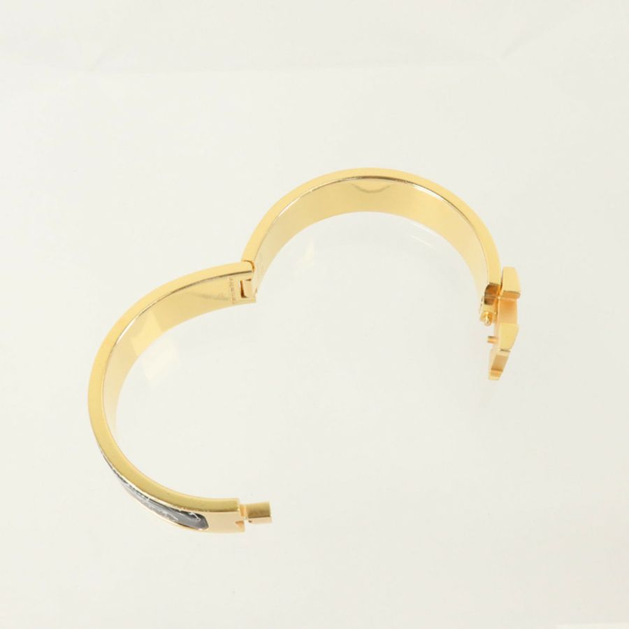 HERMES 金屬/琺瑯Clic H Bracelet金扣手鏈-4
