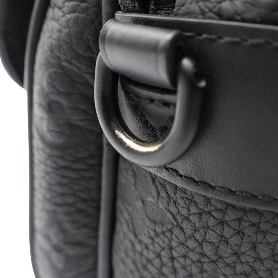 LOUIS VUITTON LV 路易威登 S Lock 郵差包 兩用包 黑色 壓紋牛皮 M58489-9