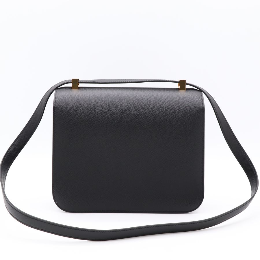 Hermès 愛馬仕 Constance 24 康康24 黑色 玫瑰金扣 Epsom牛皮 肩背包 斜背包 D刻-2