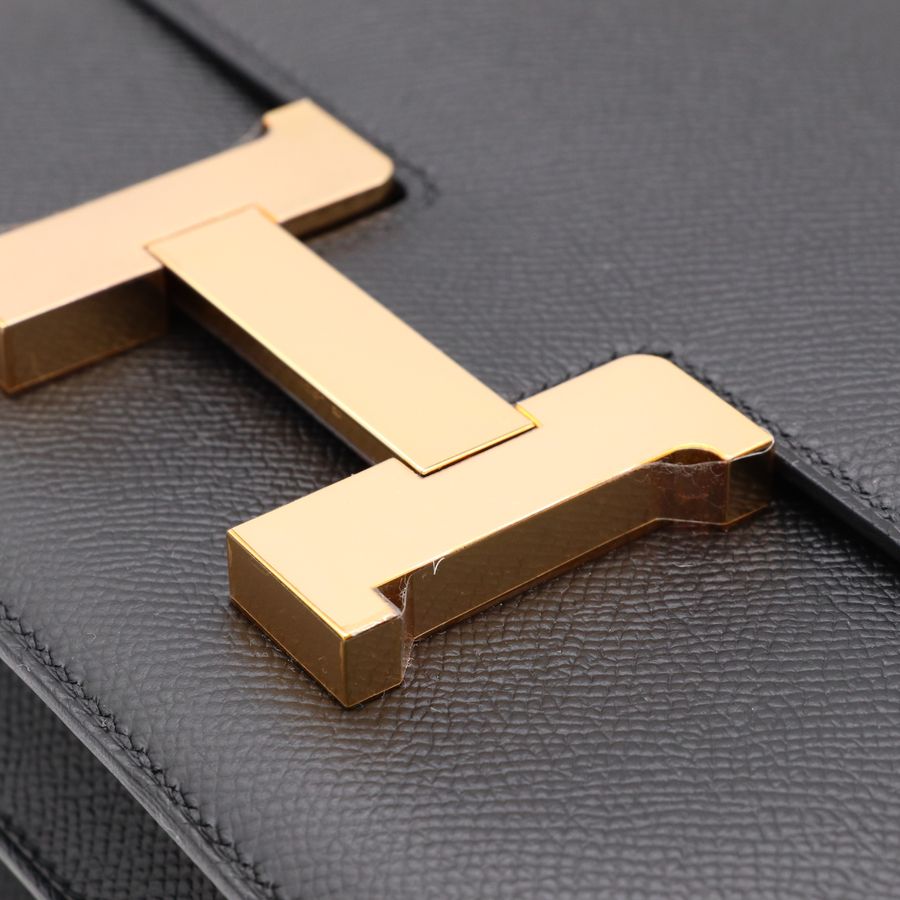 Hermès 愛馬仕 Constance 24 康康24 黑色 玫瑰金扣 Epsom牛皮 肩背包 斜背包 D刻-15