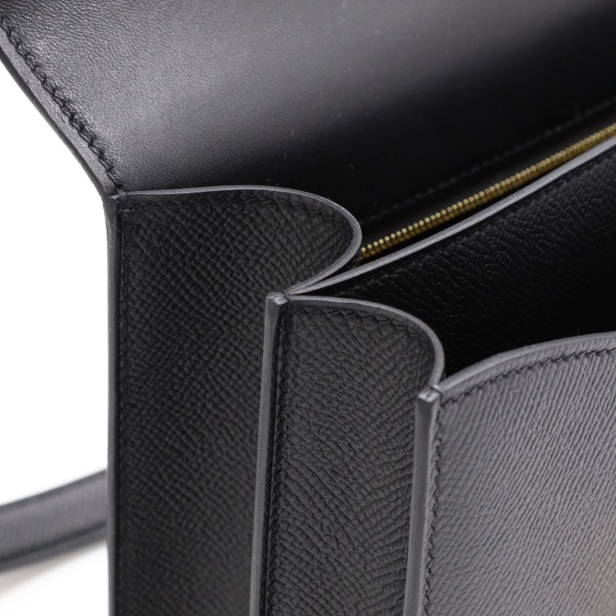 Hermès 愛馬仕 Constance 24 康康24 黑色 玫瑰金扣 Epsom牛皮 肩背包 斜背包 D刻-20