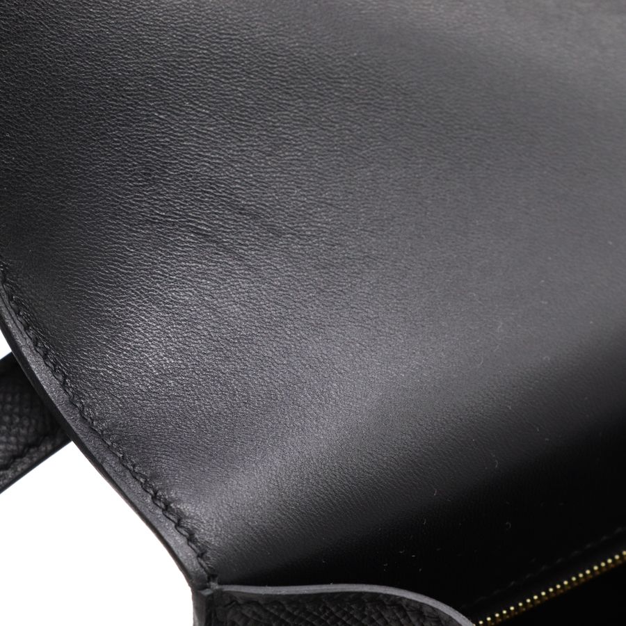 Hermès 愛馬仕 Constance 24 康康24 黑色 玫瑰金扣 Epsom牛皮 肩背包 斜背包 D刻-22