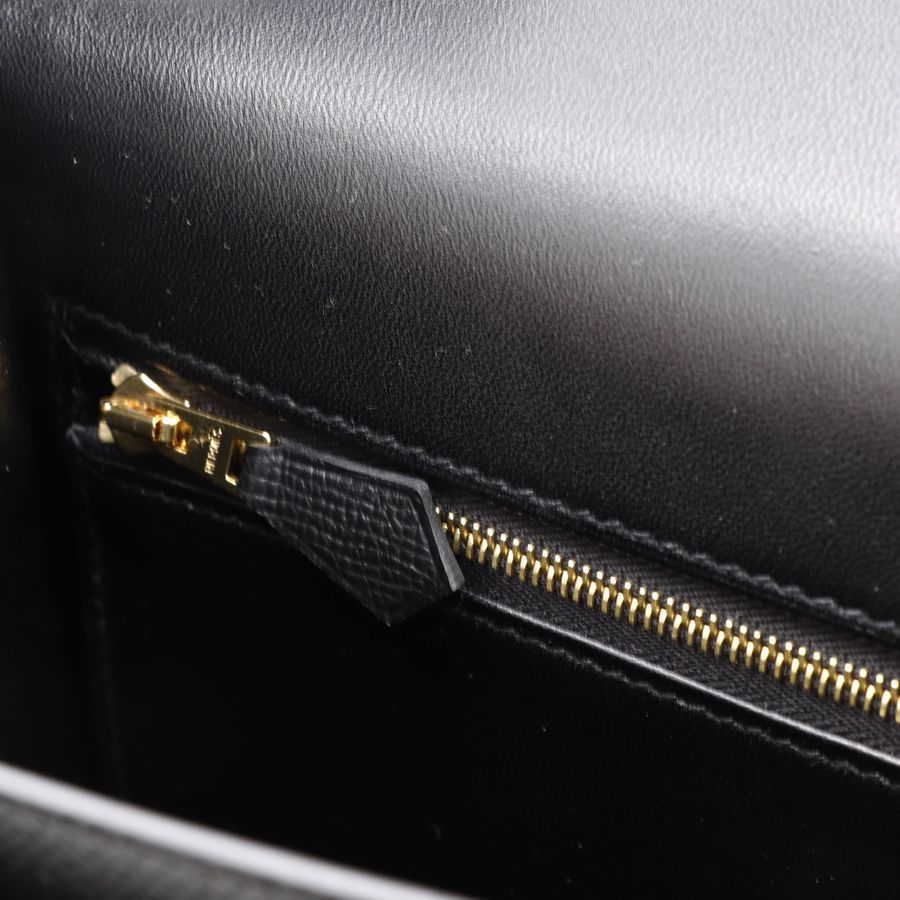 Hermès 愛馬仕 Constance 24 康康24 黑色 玫瑰金扣 Epsom牛皮 肩背包 斜背包 D刻-25