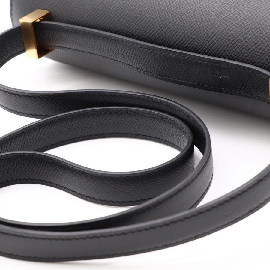 Hermès 愛馬仕 Constance 24 康康24 黑色 玫瑰金扣 Epsom牛皮 肩背包 斜背包 D刻-27