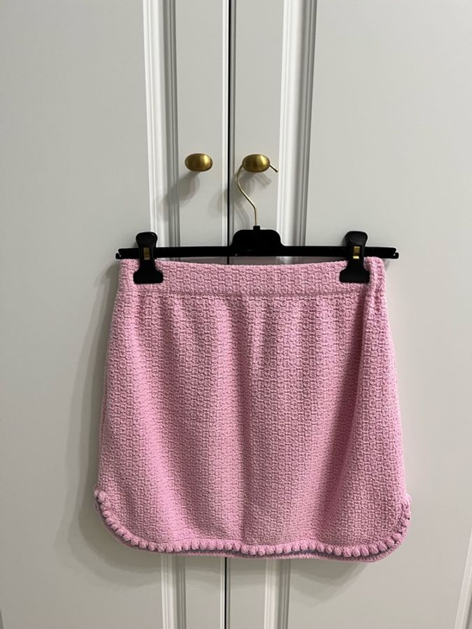 CHANEL 香奈兒25P Barbie Pink 粉色針織套裝|外套+短裙|36號|近新全配-11